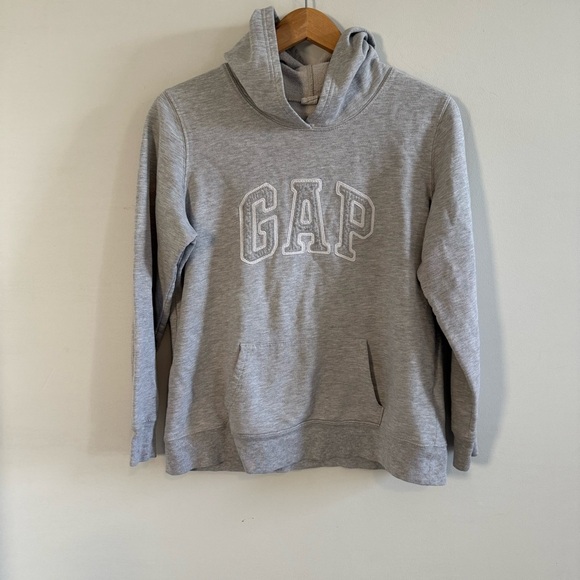 GAP Women’s Heather Gray Pullover Hoodie, Size L - Picture 2 of 8